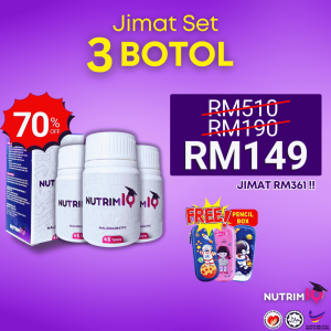 JIMAT SET - PAKEJ 3 BOTOL NUTRIMIQ